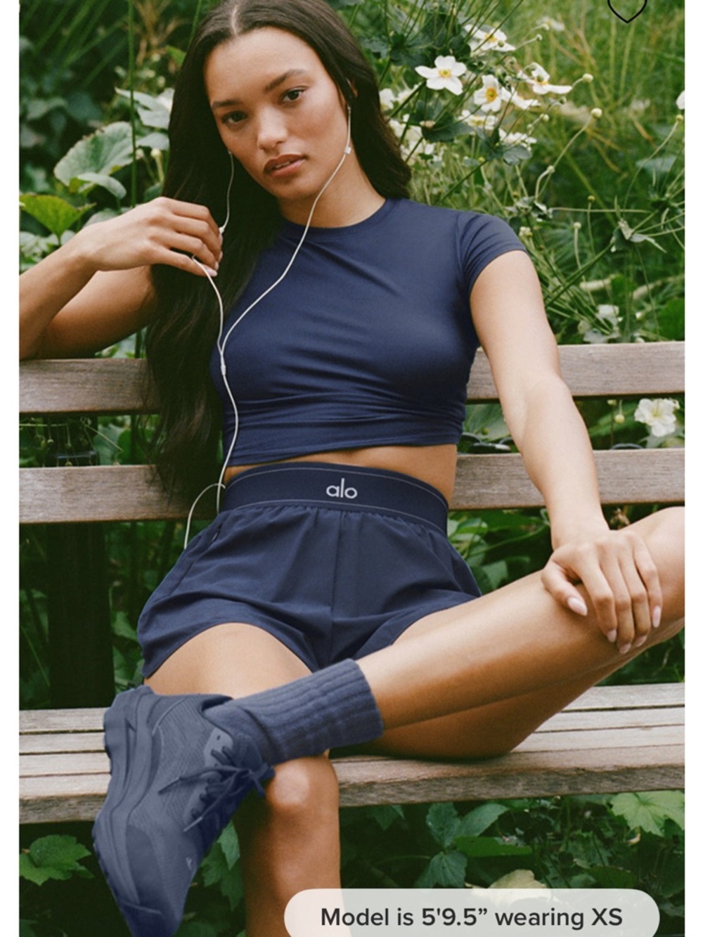 ALO Yoga Navy Crop Top shirt